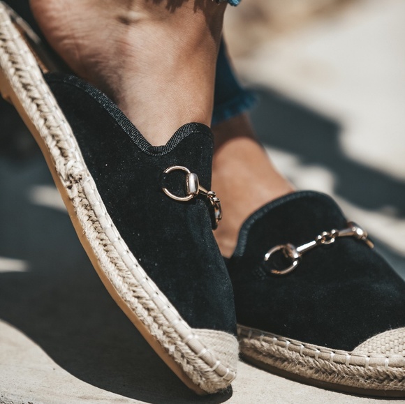 LAST 1 🌟 Black Espadrille Slide ⭐ - Picture 2 of 8